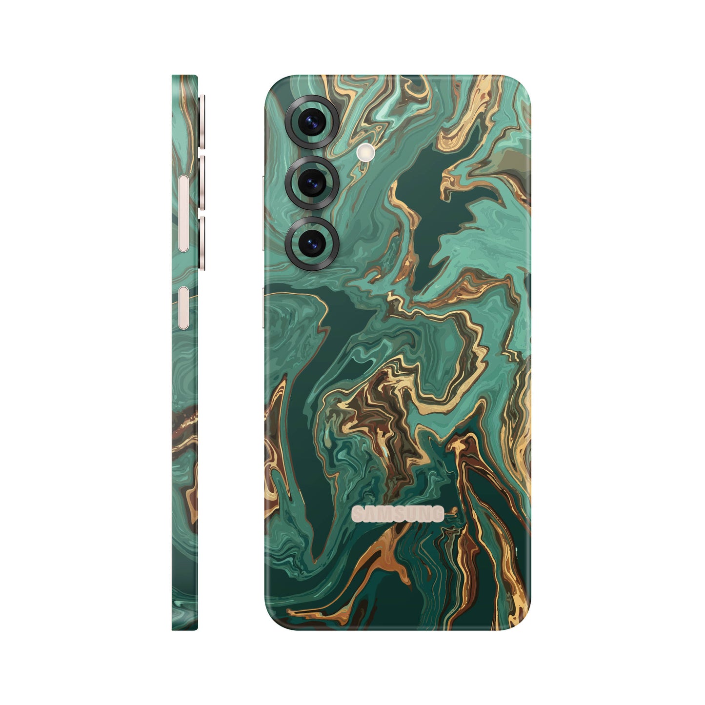 Folie de protectie Samsung Galaxy S25, eSkins Signature, Skin Emerald Flow