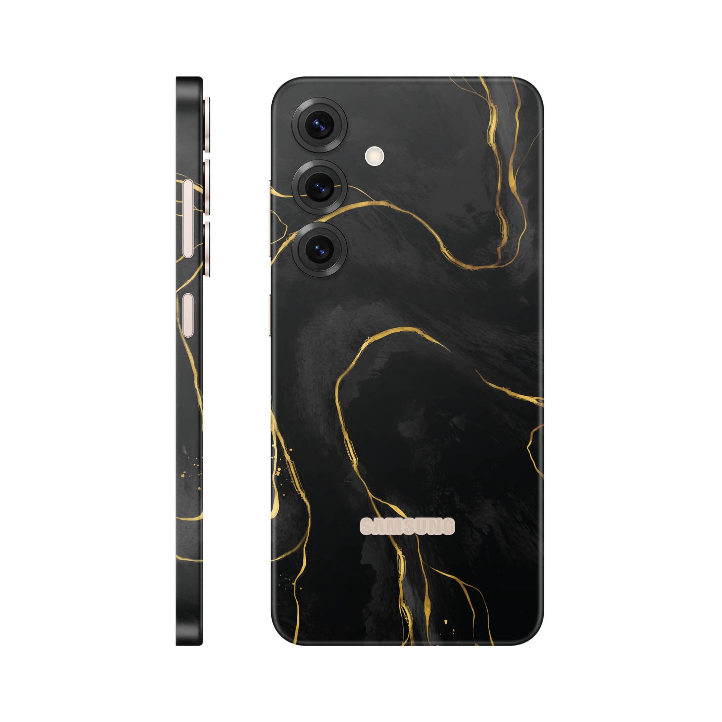 Folie de protectie Samsung Galaxy S25, eSkins Signature, Skin Golden Onyx