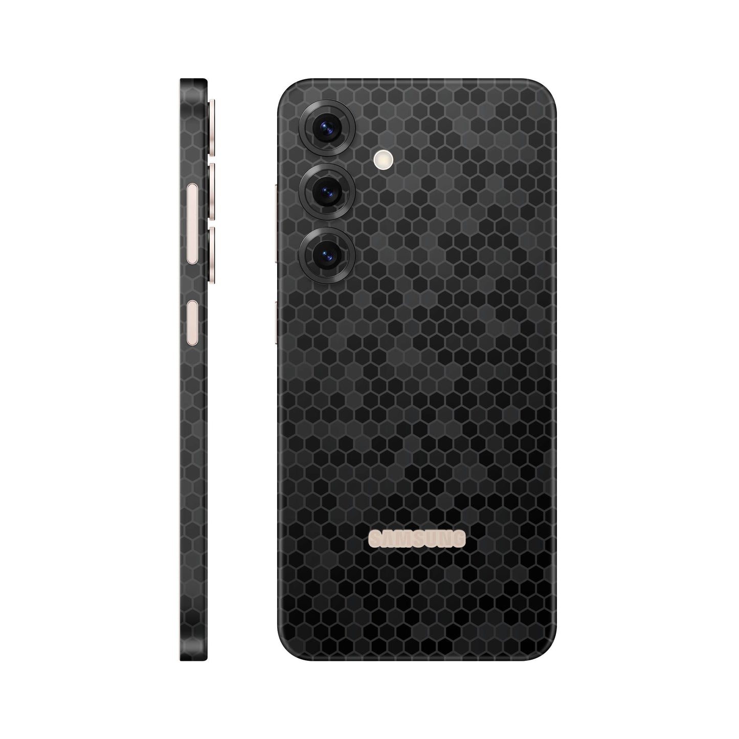 Folie de protectie Samsung Galaxy S25, eSkins Elegans, Skin Honeycomb Negru