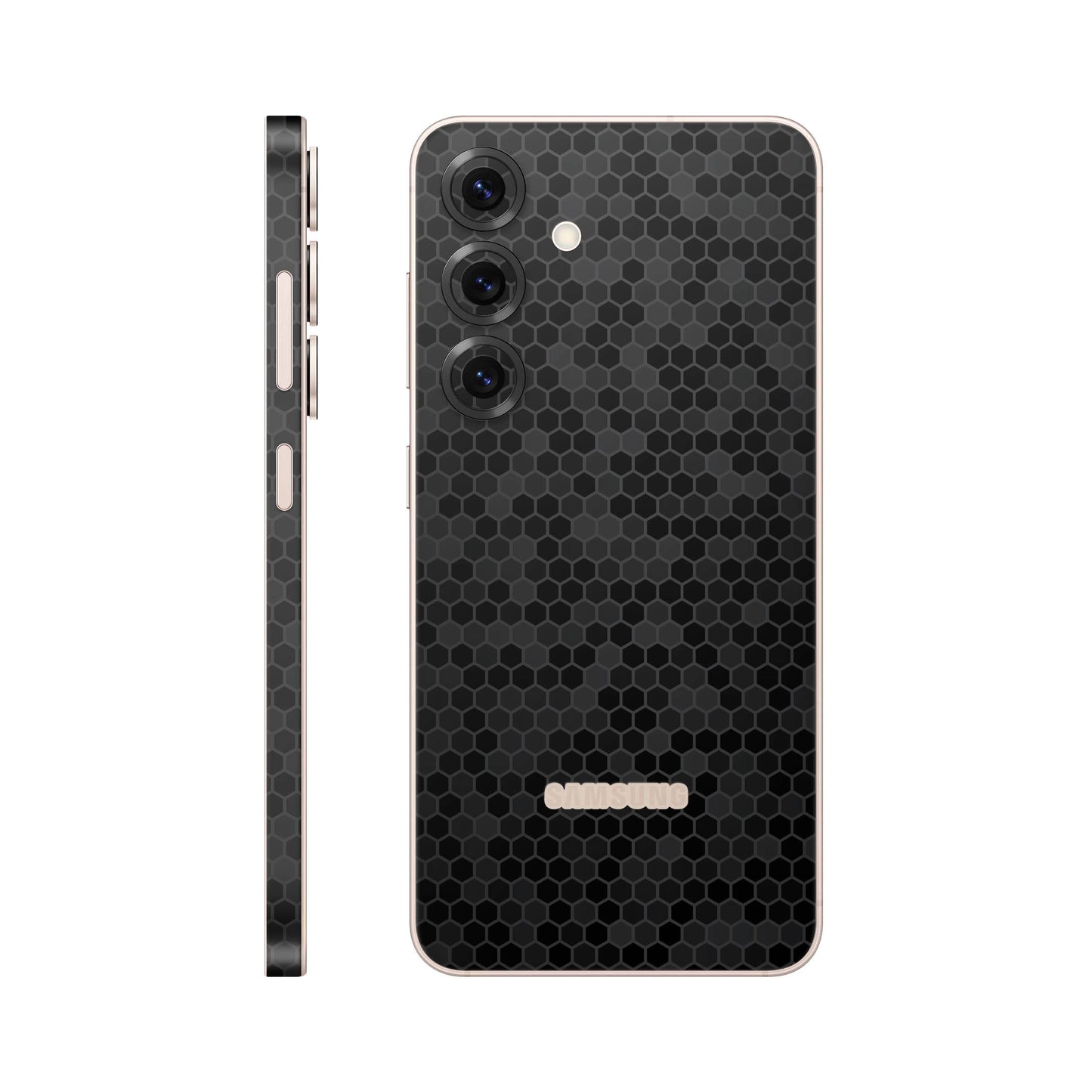 Folie de protectie Samsung Galaxy S25, eSkins Elegans, Skin Honeycomb Negru