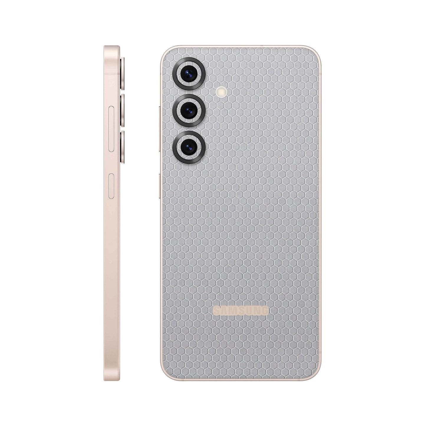 Folie de protectie Samsung Galaxy S25, eSkins Elegans, Skin Honeycomb Gri