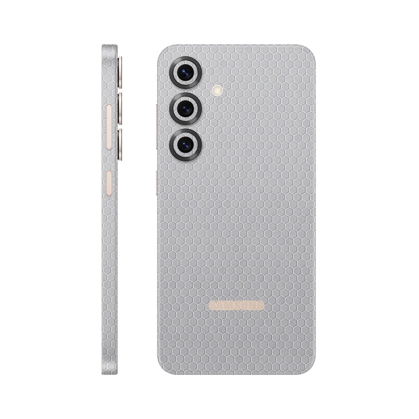 Folie de protectie Samsung Galaxy S25, eSkins Elegans, Skin Honeycomb Gri