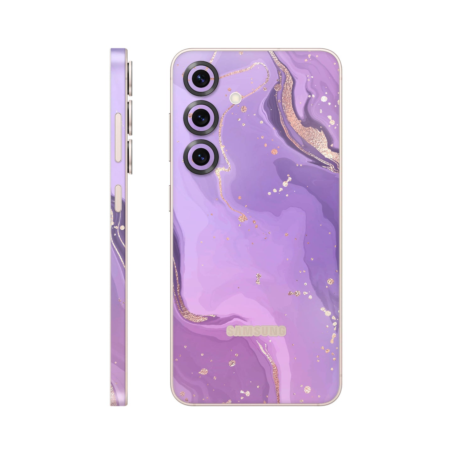 Folie de protectie Samsung Galaxy S25, eSkins Signature, Skin Lavender Swirl