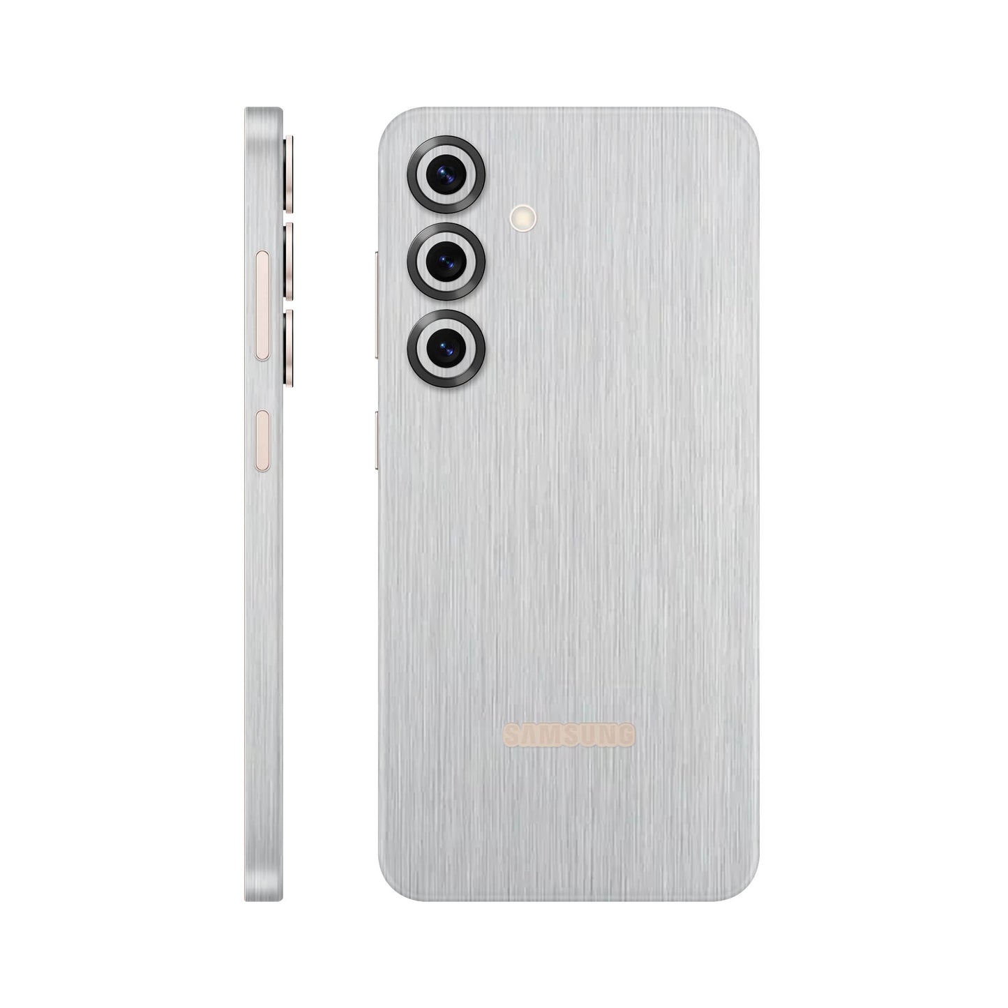 Folie de protectie Samsung Galaxy S25, eSkins Elegans, Skin Metalic Gri