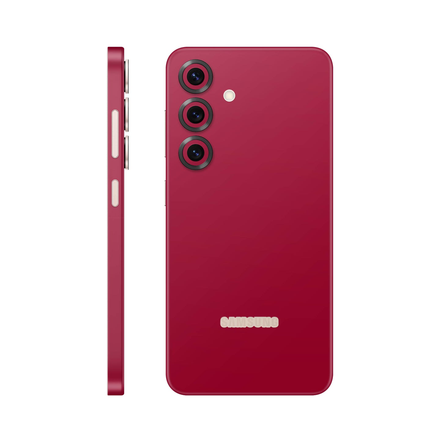Folie de protectie Samsung Galaxy S25, eSkins Unique, Skin Mat Rosu