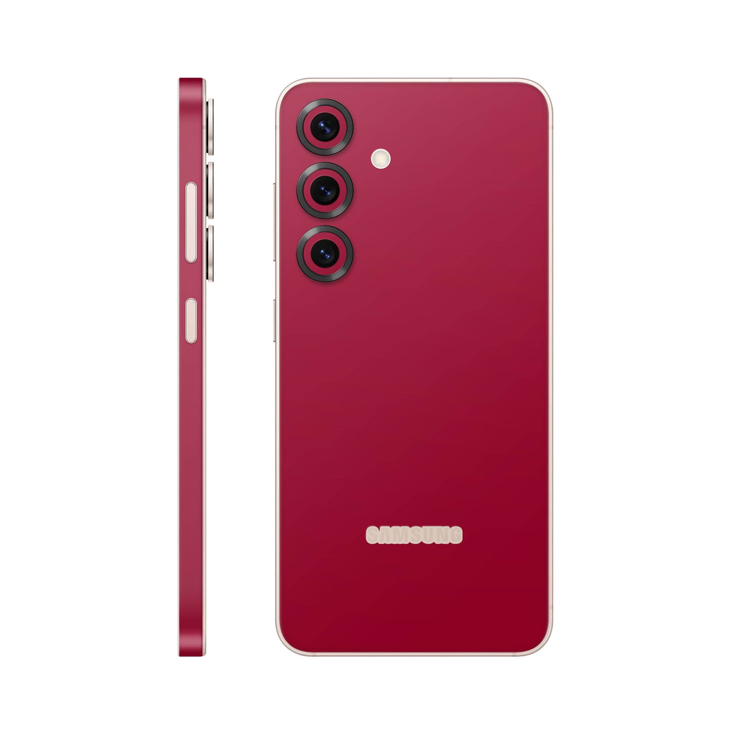 Folie de protectie Samsung Galaxy S25, eSkins Unique, Skin Mat Rosu