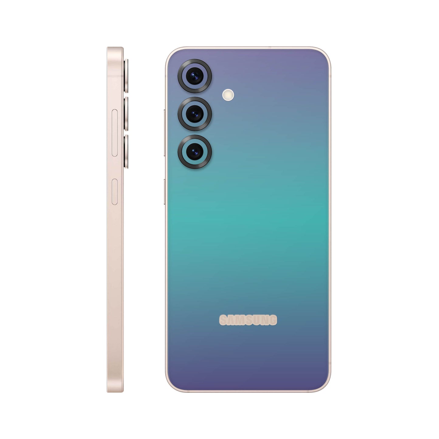 Folie de protectie Samsung Galaxy S25, eSkins Unique, Skin Cameleon Turcoaz-Lavanda