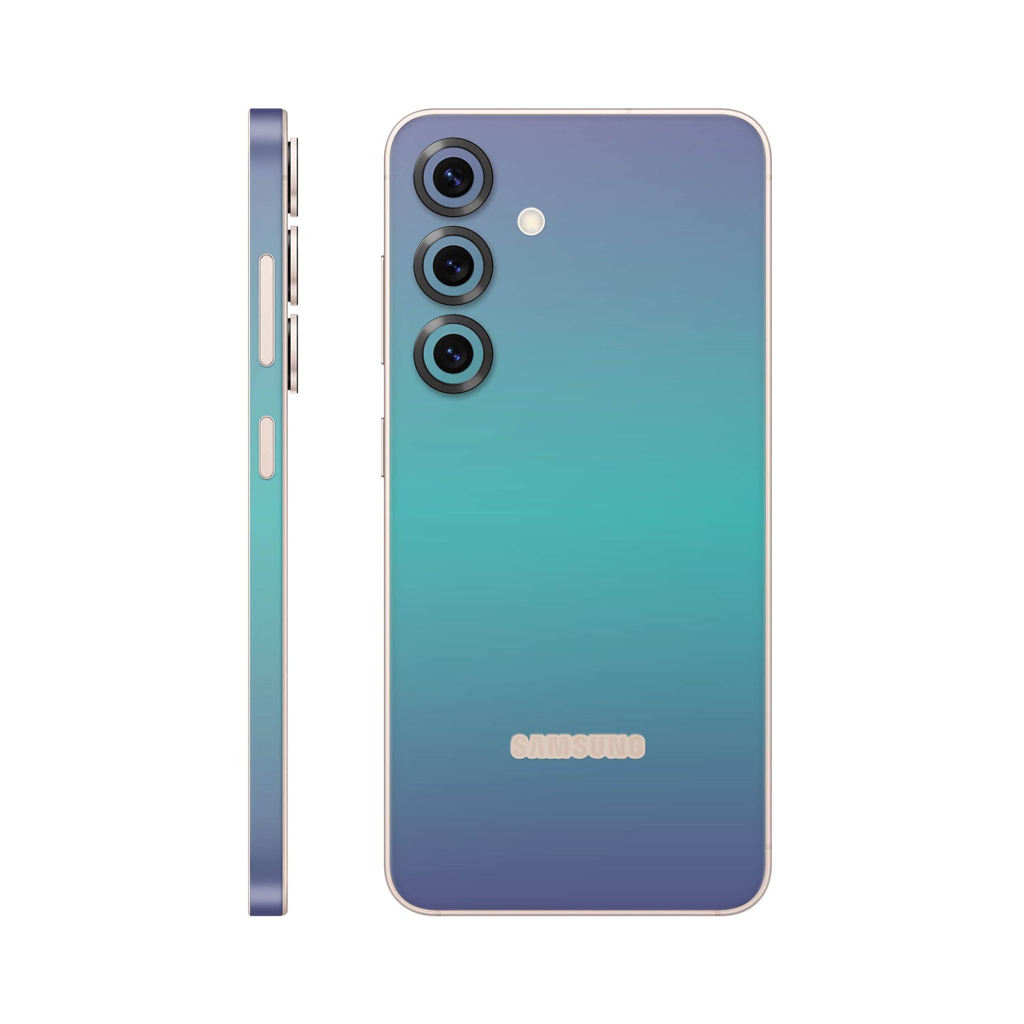 Folie de protectie Samsung Galaxy S25, eSkins Unique, Skin Cameleon Turcoaz-Lavanda