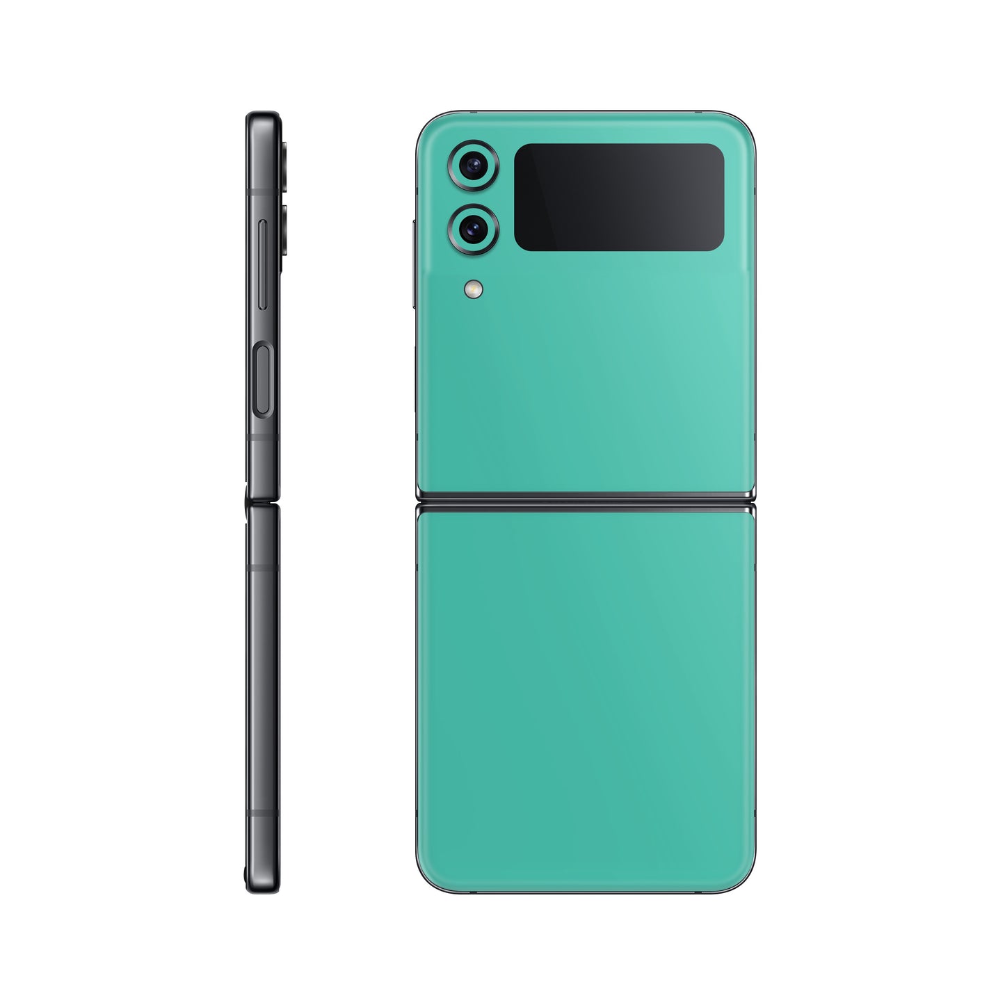 Folie de protectie Samsung Galaxy Z Flip 3, eSkins Unique, Skin Mat Verde Menta