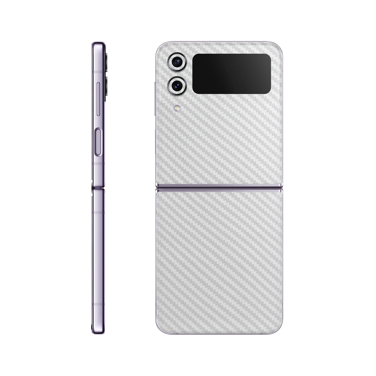 Skin Samsung Galaxy Z Flip 4, Carbon 3D White