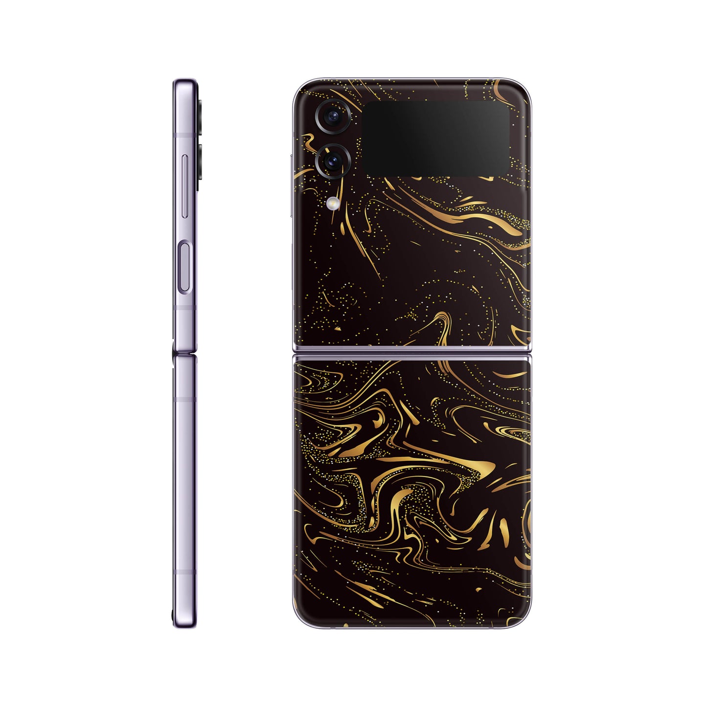 Folie de protectie Samsung Galaxy Z Flip 4, eSkins Signature, Golden Noir