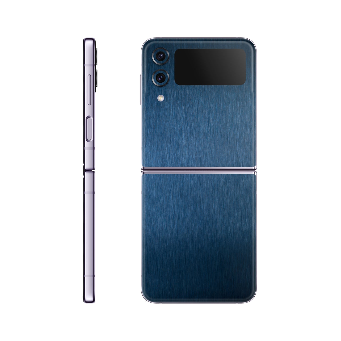 Folie de protectie Samsung Galaxy Z Flip 4, eSkins Elegans, Skin Metalic Albastru