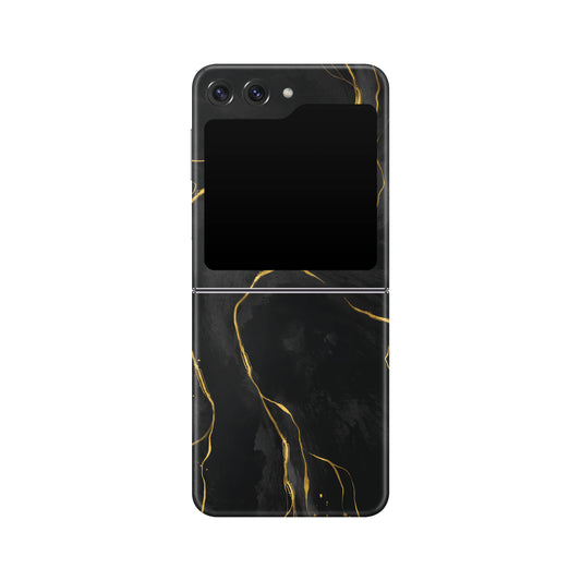 Folie de protectie Samsung Galaxy Z Flip 5, eSkins Signature, Skin Golden Onyx