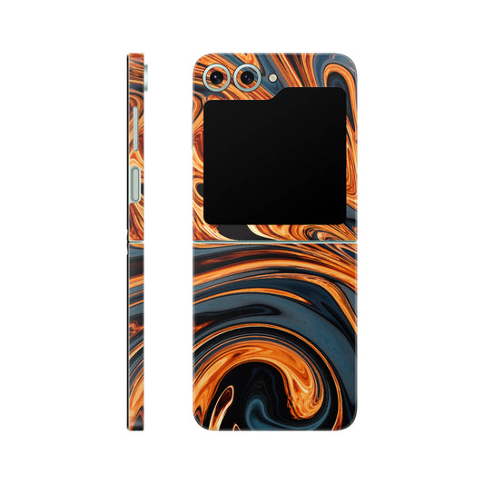Folie de protectie Samsung Galaxy Z Flip 6, eSkins Signature, Skin Amber Blaze