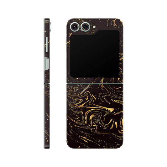 Folie de protectie Samsung Galaxy Z Flip 6, eSkins Signature, Golden Noir