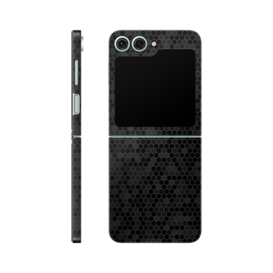 Folie de protectie Samsung Galaxy Z Flip 6, eSkins Elegans, Skin Honeycomb Negru