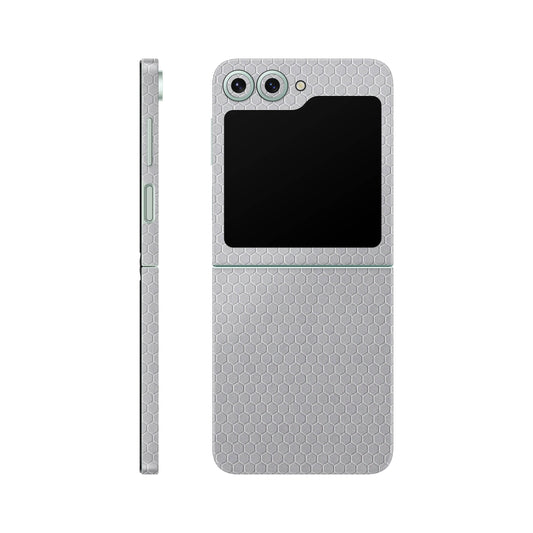 Folie de protectie Samsung Galaxy Z Flip 6, eSkins Elegans, Skin Honeycomb Gri