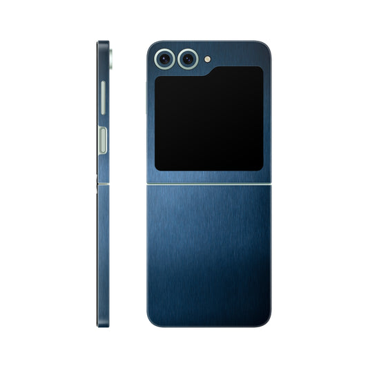 Folie de protectie Samsung Galaxy Z Flip 6, eSkins Elegans, Skin Metalic Albastru