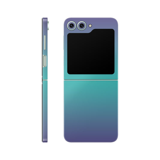 Folie de protectie Samsung Galaxy Z Flip 6, eSkins Unique, Skin Cameleon Turcoaz-Lavanda