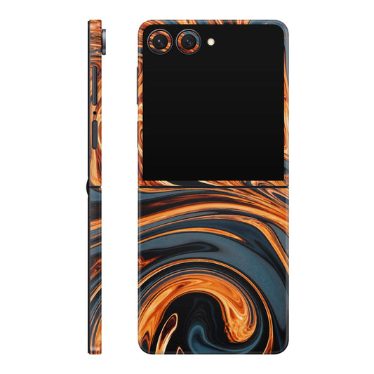 Folie de protectie Samsung Galaxy Z Flip 7, eSkins Signature, Skin Amber Blaze