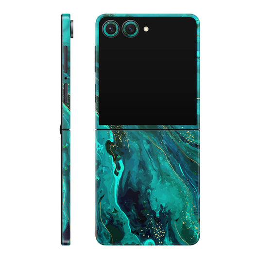 Folie de protectie Samsung Galaxy Z Flip 7, eSkins Signature, Skin Celestial Lagoon