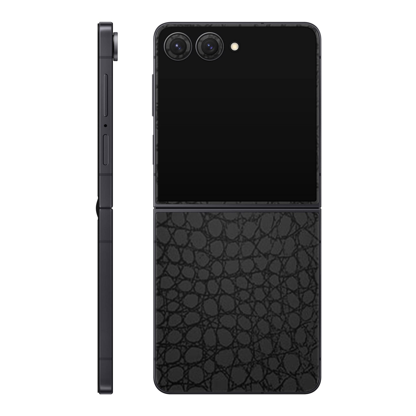 Folie de protectie Samsung Galaxy Z Flip 7, eSkins Elegans, Skin Croco Negru