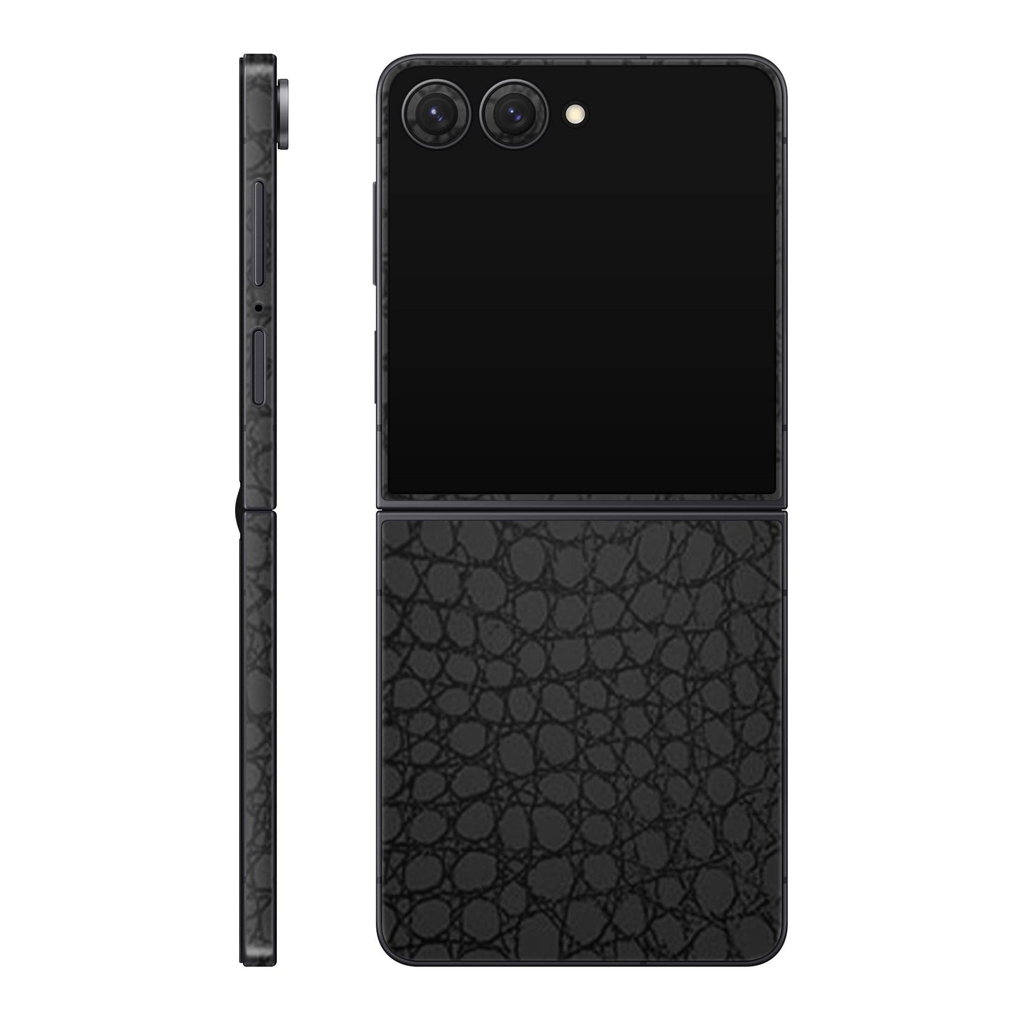 Folie de protectie Samsung Galaxy Z Flip 7, eSkins Elegans, Skin Croco Negru