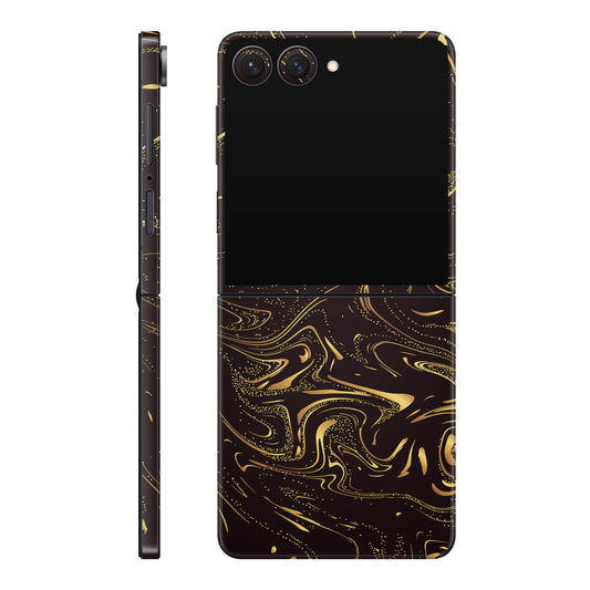 Folie de protectie Samsung Galaxy Z Flip 7, eSkins Signature, Golden Noir