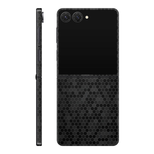 Folie de protectie Samsung Galaxy Z Flip 7, eSkins Elegans, Skin Honeycomb Negru