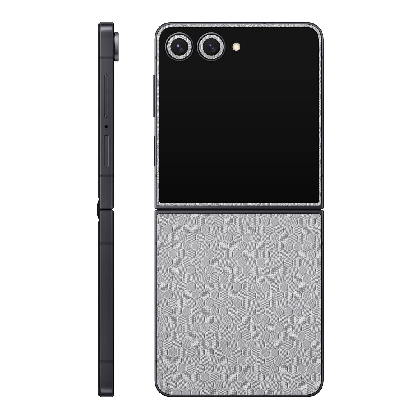 Folie de protectie Samsung Galaxy Z Flip 7, eSkins Elegans, Skin Honeycomb Gri