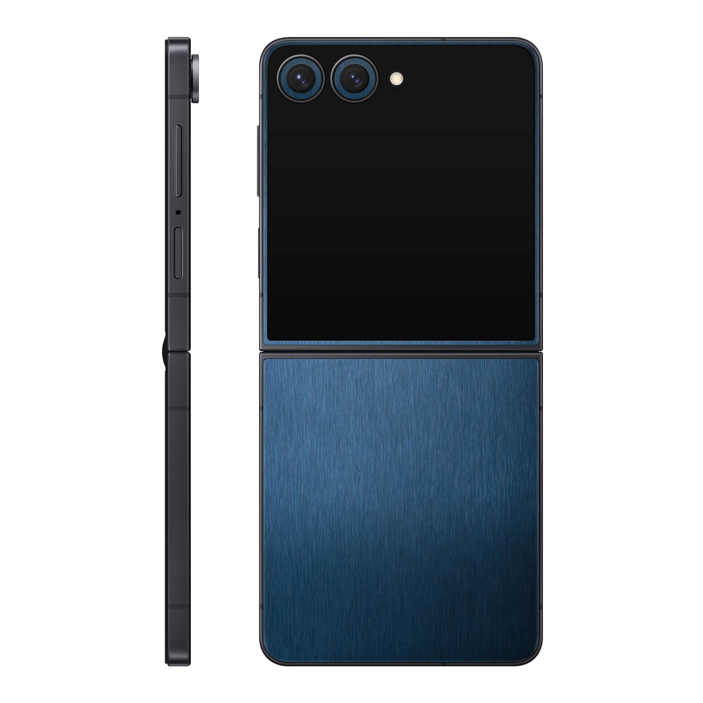 Folie de protectie Samsung Galaxy Z Flip 7, eSkins Elegans, Skin Metalic Albastru