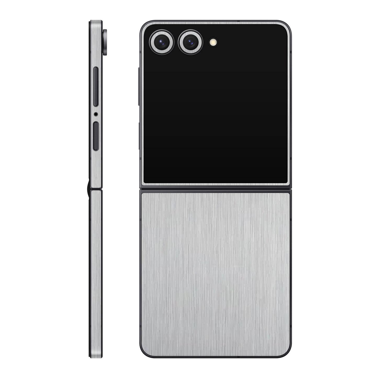 Folie de protectie Samsung Galaxy Z Flip 7, eSkins Elegans, Skin Metalic Gri
