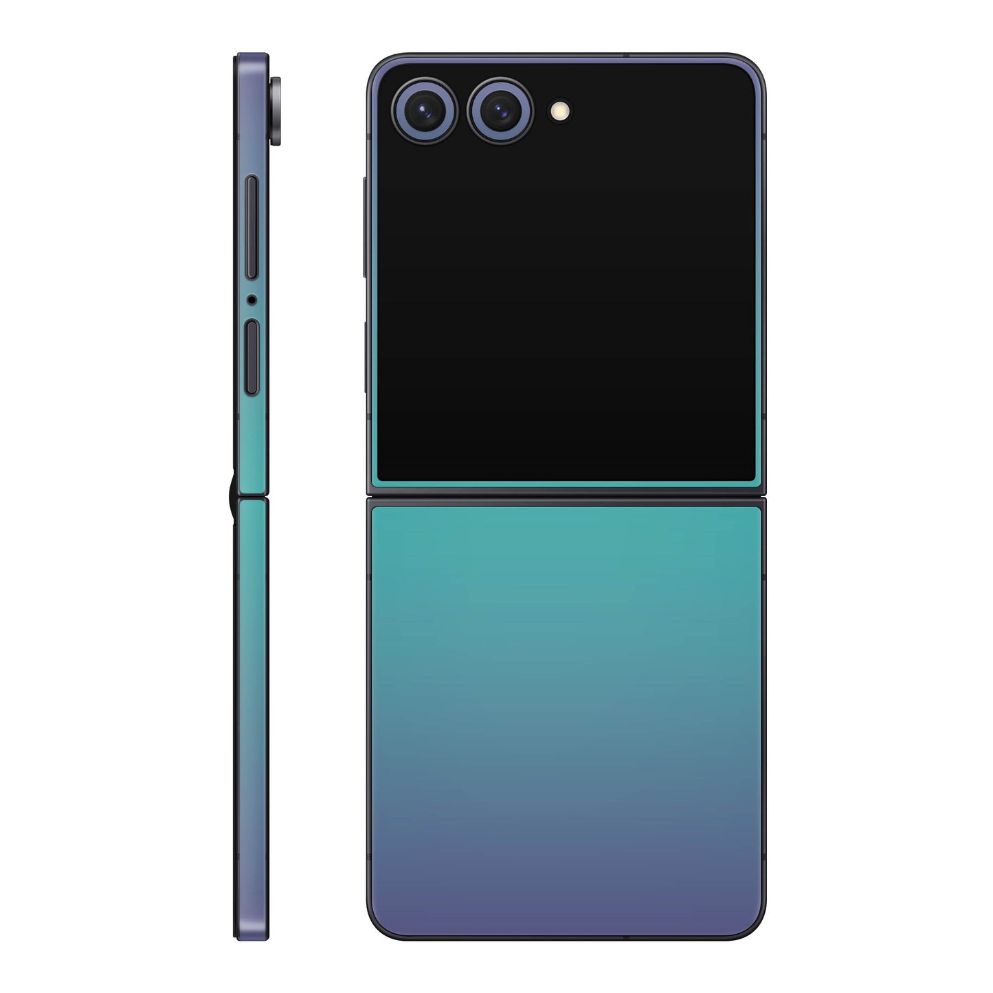 Folie de protectie Samsung Galaxy Z Flip 7, eSkins Unique, Skin Cameleon Turcoaz-Lavanda