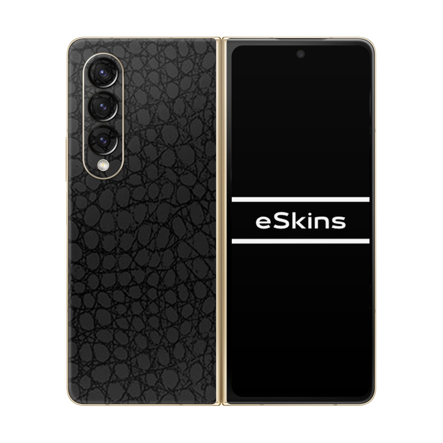 Skin Samsung Galaxy Z Fold 3, Croco 3D Black