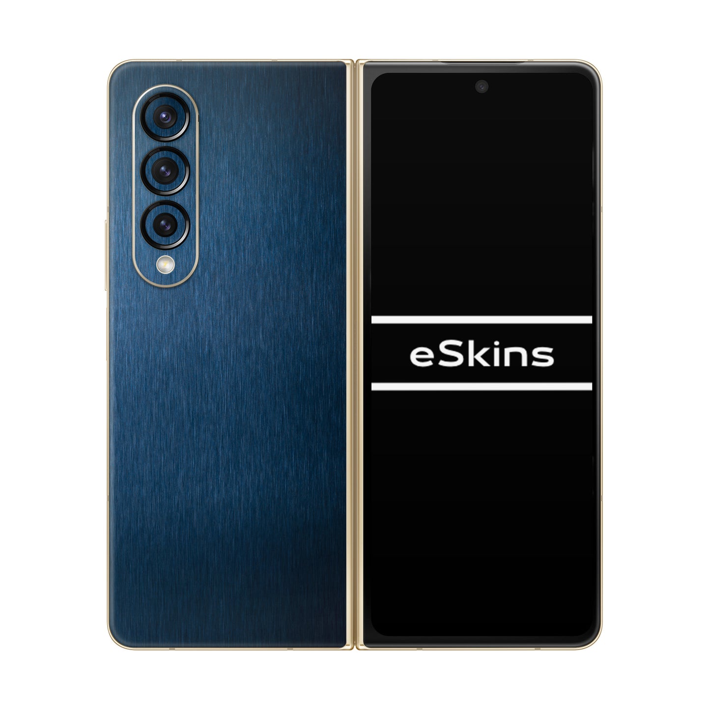 Skin Samsung Galaxy Z Fold 3, Metallic 3D Blue