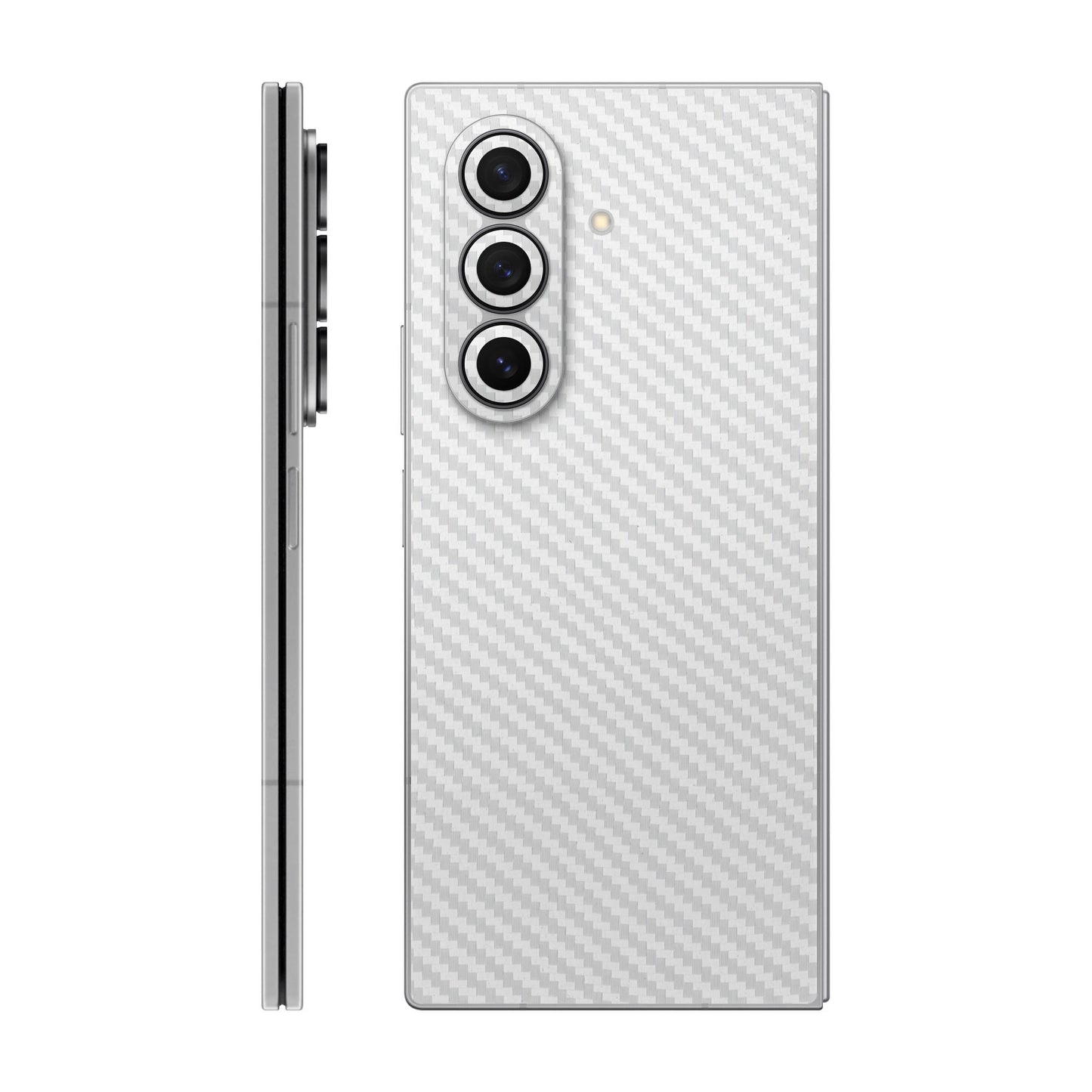 Folie de protectie Samsung Galaxy Z Fold 7, eSkins Elegans, Skin Carbon Alb