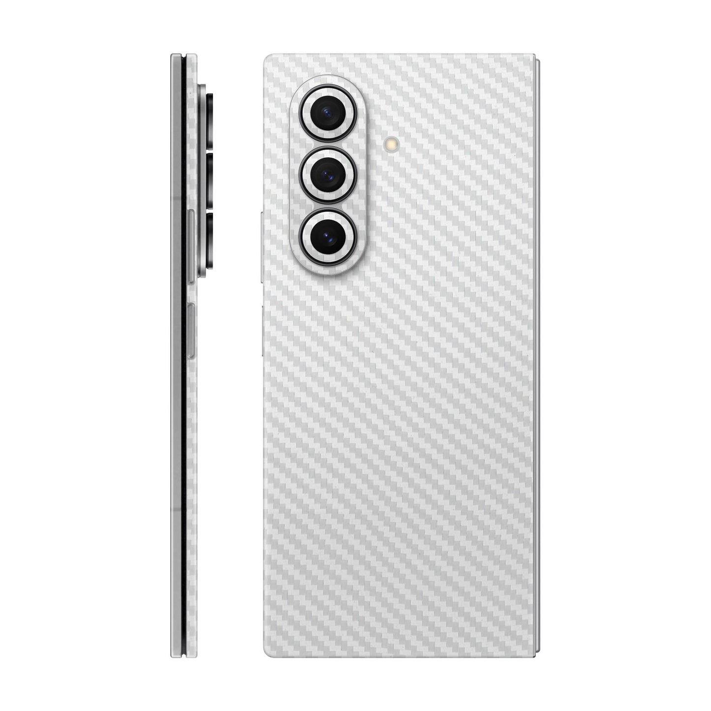 Folie de protectie Samsung Galaxy Z Fold 7, eSkins Elegans, Skin Carbon Alb