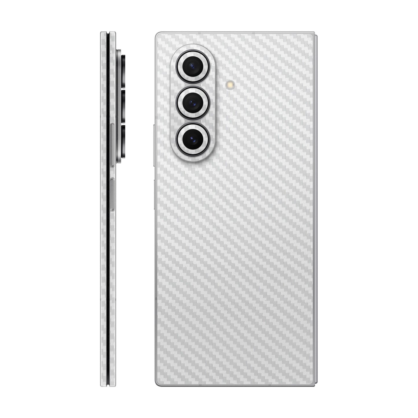 Folie de protectie Samsung Galaxy Z Fold 7, eSkins Elegans, Skin Carbon Alb