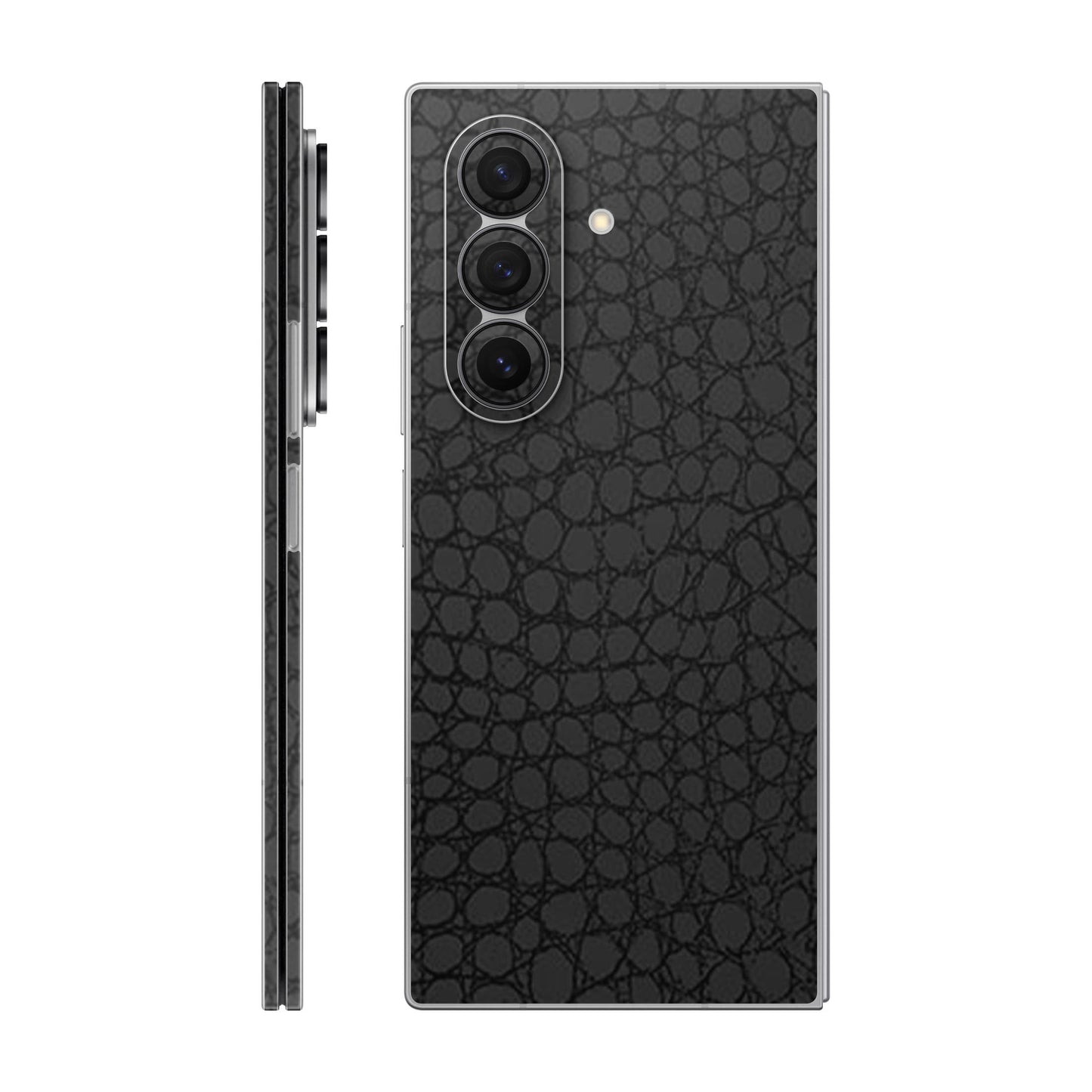 Folie de protectie Samsung Galaxy Z Fold 7, eSkins Elegans, Skin Croco Negru
