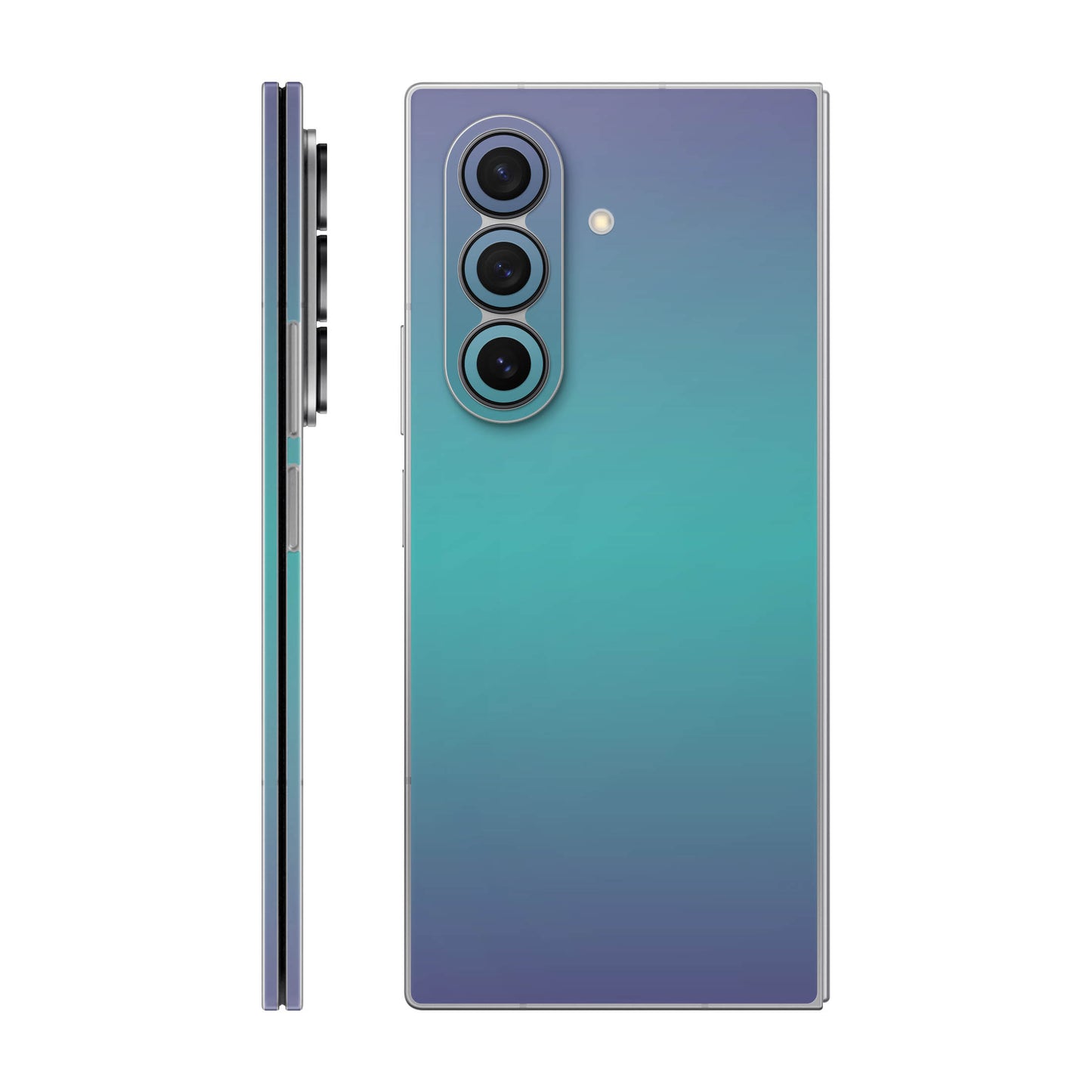 Folie de protectie Samsung Galaxy Z Fold 7, eSkins Unique, Skin Cameleon Turcoaz-Lavanda