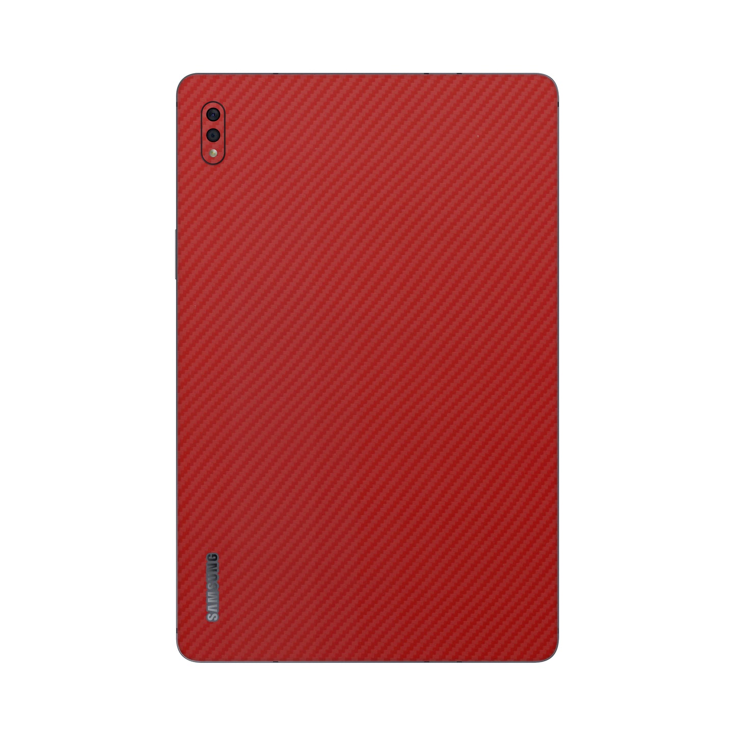 Folie de protectie Samsung Tab S7, eSkins Elegans, Skin Carbon Rosu