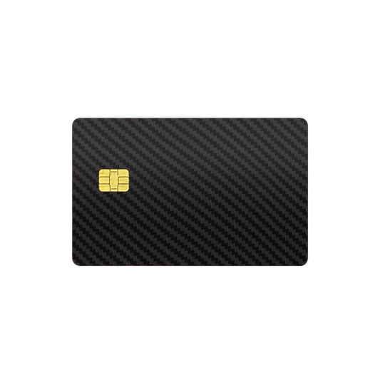 Folie de protectie Card Bancar, eSkins Elegans, Skin Carbon Negru