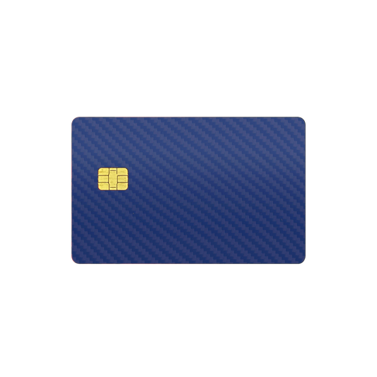 Folie de protectie Card Bancar, eSkins Elegans, Skin Carbon Albastru