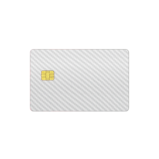 Folie de protectie Card Bancar, eSkins Elegans, Skin Carbon Alb