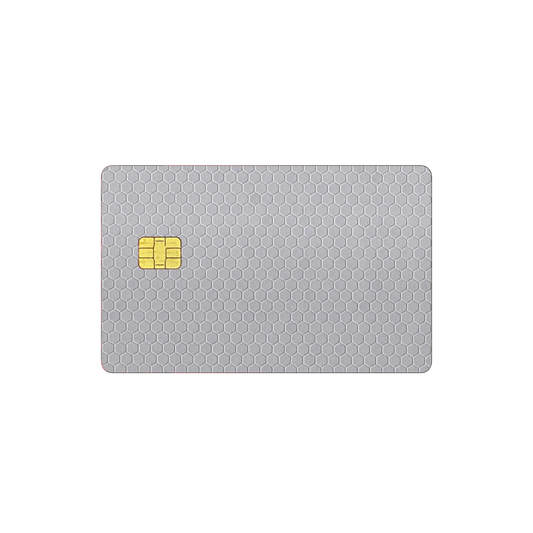 Folie de protectie Card Bancar, eSkins Elegans, Skin Honeycomb Gri