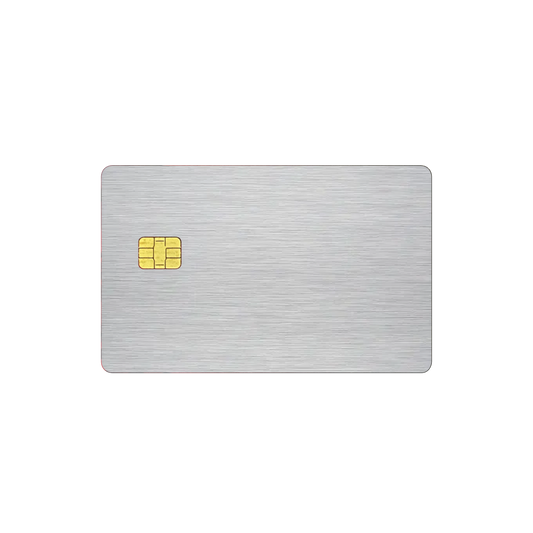 Folie de protectie Card Bancar, eSkins Elegans, Skin Metalic Gri