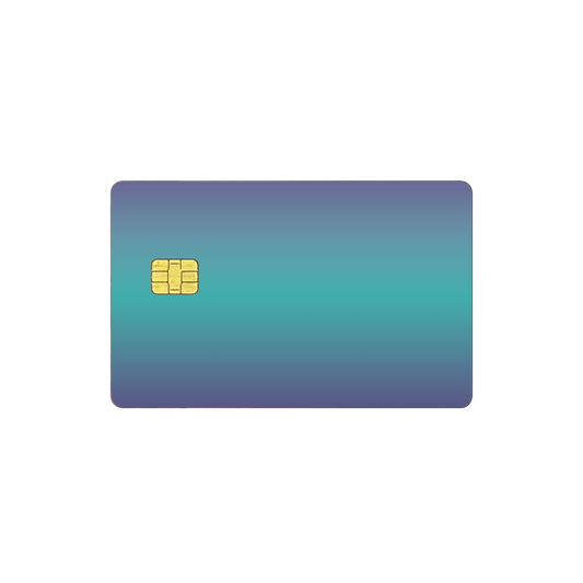 Folie de protectie Card Bancar, eSkins Unique, Skin Cameleon Turcoaz-Lavanda