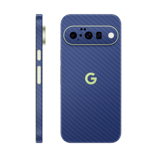 Folie de protectie pentru Google Pixel 10, eSkins Elegans, Skin Carbon Albastru