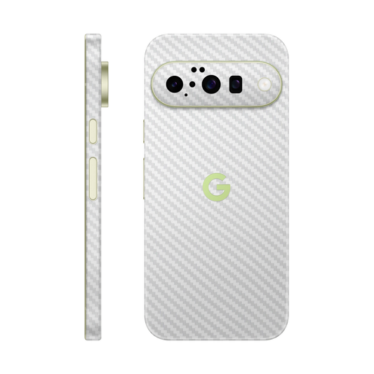 Folie de protectie pentru Google Pixel 10, eSkins Elegans, Skin Carbon Alb