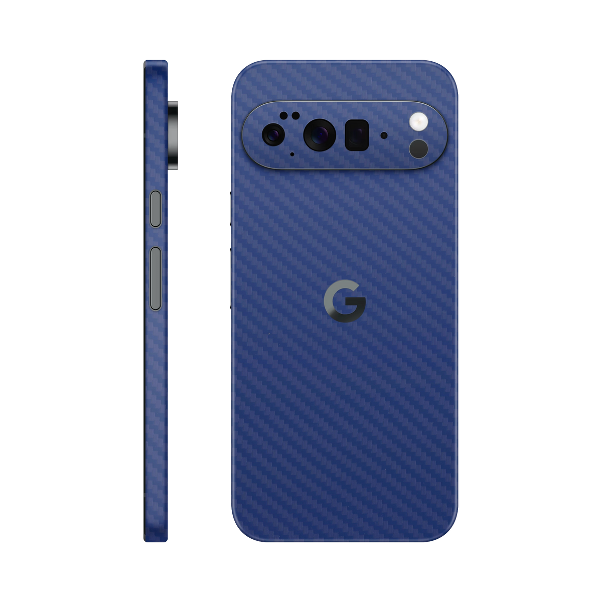 Folie de protectie pentru Google Pixel 10 Pro, eSkins Elegans, Skin Carbon Albastru